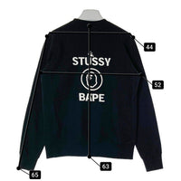 A BATHING APE アベイシングエイプ STUSSY ステューシー シャネルロゴ スウェットトレーナー ブラック sizeM 瑞穂店