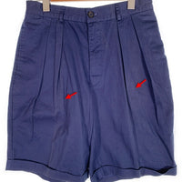 80-90's STUSSY ステューシー 2タック チノ ショーツ ショートパンツ ネイビー 黒タグ Size 32 福生店