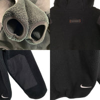 90's NIKE ACG ナイキ エーシージー THARMAL LAYER 2 プルオーバー ボアフリースパーカー バラクラバ リップストップ切替 ブラック USA製 H98R0B Size L 福生店