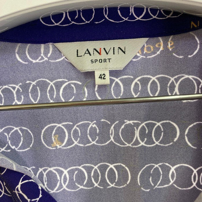 ランバンスポーツ　42 LANVIN SPORT ランバンスポーツ ロゴ総柄 ハーフジップ パープル