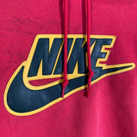 SUPREME シュプリーム 19AW NIKE ナイキ Leather Applique Sweatshirt レザーアップリケ プルオーバースウェットパーカー レッド CK6225-687 Size M 福生店