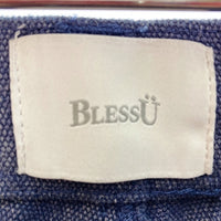 BLESS U ブレスユー duck wash double knee shorts ダブルニー ショートパンツ ブルー sizeL 瑞穂店