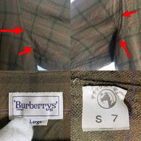 90`s Burberrys` バーバリー チェックシャツ 長袖 グリーン Size L 福生店
