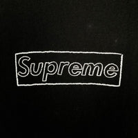 SUPREME シュプリーム 21SS KAWS Chalk Logo Hooded Sweatshirts カウズ チョークロゴ スウェット パーカー ブラック Size L 福生店