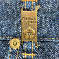 KENZO JEANS ケンゾー ジーンズ 北斎タグ メタルパッチ カーブポケット テーパード デニムパンツ インディゴ size82cm 瑞穂店