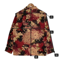 Dry Bones ドライボーンズ オープンカラー コットンシャツ ブラック レッド 花 和柄 Size M 福生店