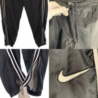 90-00's NIKE ナイキ ナイロン サイドライントラックパンツ ブラック 白タグ Size XL(18-20) 福生店