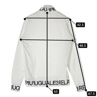 1PIU1UGUALE3 RELAX ウノピゥウノウグァーレトレ リラックス ロゴプリント モックネックロングTシャツ ホワイト sizeS 瑞穂店