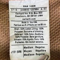 Carhartt カーハート J131 BRN USA製 アクティブジャケット 裏サーマル ブラウン sizeM 瑞穂店