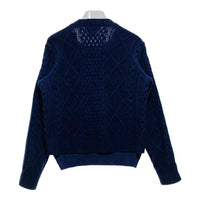 NIKE ナイキ sacai サカイ スウェット ケーブルニットバックデザイン トレーナー ネイビー 802259-451 Size S 瑞穂店