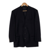 VISARNO ビサルノ 3B ノーカラージャケット スラックス スーツ ブラック ウール 刺繡 Size M 福生店