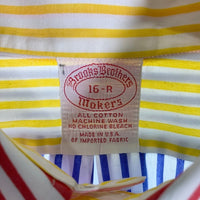 Brooks Brothers ブルックスブラザーズ makers クレイジーパターン ストライプボタンダウンシャツ USA製 Size 16 R 福生店