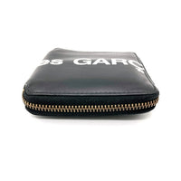 COMME des GARCONS コムデギャルソン HUGE LOGO ZIP WALLET 二つ折り 財布 ブラック 瑞穂店