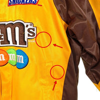 CHASE AUTHENTICS チェイス NASCAR M&M's レーシングジャケット イエロー ブラウン ワッペン リブ Size 2XL 福生店