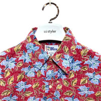 reyn spooner レインスプーナー 90s ビキニタグ フラワー総柄 半袖シャツ レッド sizeM 瑞穂店