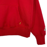 FR2 エフアールツー ロゴプリント プルオーバースウェットパーカー レッド 袖プリント Size L 福生店