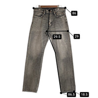 SUGARHILL シュガーヒル FOILED DENIM TROUSERS STRAIGHT CUT 箔押し加工 ストレートデニムパンツ フェードブラック 2411300411 Size 34 福生店