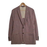 Brooks Brothers ブルックスブラザーズ ウール チェック柄 2B テーラードジャケット レッド ネーム入り Size 42R 福生店