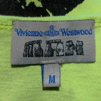 Vivienne Westwood MAN ヴィヴィアンウエストウッドマン オーブ刺繡 プリントTシャツ フレンチスリーブ 蛍光イエロー Size M 福生店