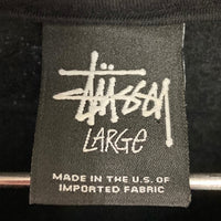 STUSSY ステューシー USA製 前後ショーンフォント プルオーバーパーカー ブラック sizeL 瑞穂店
