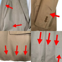 L.L.Bean エルエルビーン コットン 2B テーラードジャケット ベージュ 271553 厚手 Size 42 福生店