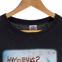 00's THE DARK KNIGHT ダークナイト WHY SO SERIOUS? ジョーカー プリントTシャツ ブラック DELTA Size L 福生店