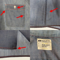 70`s BIGMAC ビッグマック シャンブレーシャツ 半袖 ライトブルー コットン ポリエステル バンダナカスタム Size M 相当 福生店