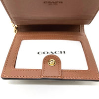 COACH コーチ C3309 シグネチャーキャンバス スナップウォレット 二つ折り財布 ブラウン 瑞穂店