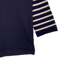 FREEWHEELERS フリーホイーラーズ POWER WEAR ボーダー切替 ポケット 七分袖 ロングスリーブTシャツ ネイビー Size M 福生店
