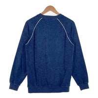 80's adidas アディダス パイル地 ラグランスリーブ トップ ネイビー Size L 福生店