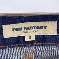 FOB FACTORY エフオービーファクトリー F1147 WIDE DENIM 5P 赤耳 ワイドデニム 5ポケット デニムパンツ インディゴ size2 瑞穂店