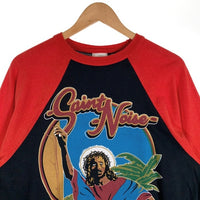 SAINT MICHAEL セントマイケル LASTMAN ラストマン 25SS SS TEE SNT NOISE ラグランスリーブ 七分丈 Tシャツ レッド ブラック SM-HR8-0000-C27 Size L 福生店