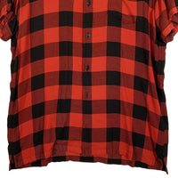 TMT ティーエムティー ORIGINAL RAYON BUFFALO CHECK オープンカラーレーヨンシャツ バッファローチェック レッド TSH-S1907 Size L 福生店