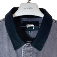 STUSSY ステューシー デニム スナップボタン カバーオール グレー sizeL 瑞穂店