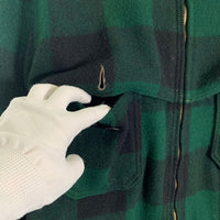 50’s Woolrich ウールリッチ バッファローチェック ウールジャケット マッキーノ グリーン ブラック Size M-L 相当 福生店