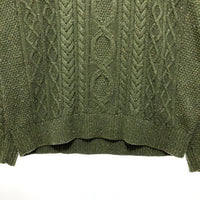 L.L.Bean エルエルビーン オーガニックコットン ケーブルニットセーター グリーン Size XXL-R 瑞穂店