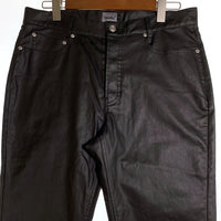 WANNA ワナ ECO LEATHER “CULT TRUE” FRONT FLARED PANTS エコレザー フロント フレアドパンツ ブラック Size 1 福生店
