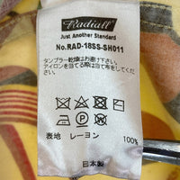 RADIALL ラディアル 総柄 レーヨンアロハシャツ ライトイエロー sizeL ※襟汚れあり 瑞穂店