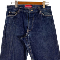 SUPREME シュプリーム オールド 5ポケット デニムパンツ ストレート インディゴ 紙タグ 赤耳 2ND WASH S206 USA製 Size 32 福生店