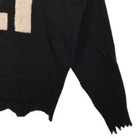 SAINT Mxxxxxx セントマイケル 22AW CLF MEN KNIT ウールニットセーター ブラック ダメージ加工 SM-A22-0000-033 Size S 福生店