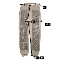 SAINT Mxxxxxx セントマイケル DENIM TEARS デニムティアーズ DT SWEAT PANTS MURAL スウェットパンツ ベージュ 汚れ加工 SM-S23-0000-094 Size L 福生店