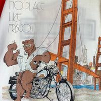 80's HARLEY-DAVIDSON ハーレーダビッドソン プリント ラグランスリーブカットソー 七分袖 ホワイト レッド USA製 Size L 福生店