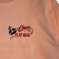 FLAT HEAD フラットヘッド プリントTシャツ ピンク Size 44 福生店