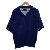 60-70's JCPenny ジェイシーペニー ニット ポロシャツ 半袖 ネイビー Size L 福生店