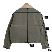 liju work wear ダック地 ジップアップジャケット ワーク モスグリーン Size S-M 相当 福生店