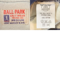 JOE McCOY ジョーマッコイ BALL PARK 後付けパーカー グレー ネイビー Size M 福生店
