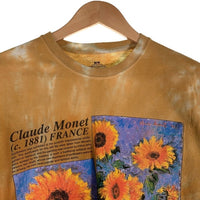 TOURNESOLS by Claude Monet ヒマワリ 半袖 Tシャツ タイダイ Size M 福生店