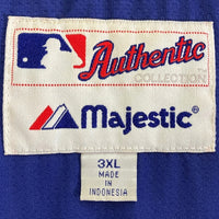Majestic マジェスティック AJ700 MLB Los Angeles Dodgers ドジャース 裏地フリース 中綿ジャケット スタジャン ネイビー size3XL 瑞穂店