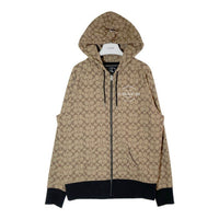 COACH コーチ シグネチャー柄 ジップアップフーディ パーカー ベージュ sizeM 瑞穂店