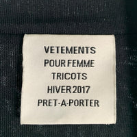VETEMENTS ヴェトモン 16AW Skull Layered T-Sshirts Dress スカルレイヤード Tシャツ ドレス ブラック WF17DR4 Size L 福生店